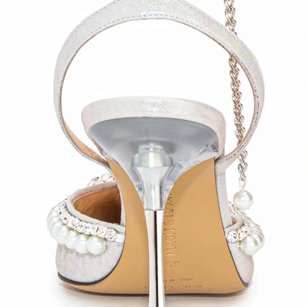 MACH & MACH Bow of Elizabeth 100mm Pump with Pearl Embellishments - Picture 4 of 4